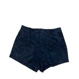 free people black roma vegan suede high waisted shorts